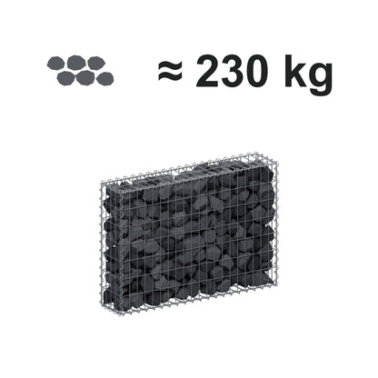 Gabion 100 cm x 70 cm x 20 cm (L x H x D), mesh size 5 cm x 10 cm, spiral