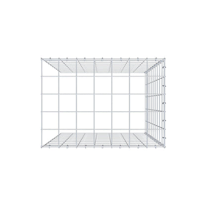 Monteret gabion type 4 100 cm x 70 cm x 50 cm (L x H x D), maskestørrelse 10 cm x 10 cm, C-ring