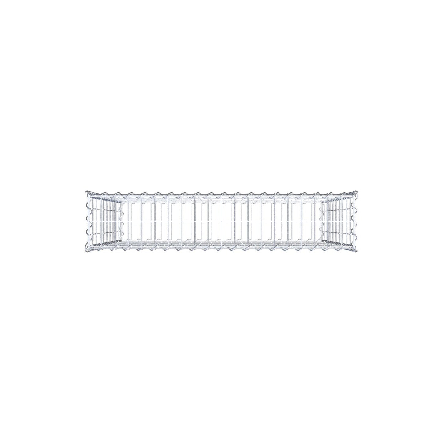 Gabion 100 cm x 100 cm x 20 cm (L x H x D), maskstorlek 5 cm x 10 cm, spiral