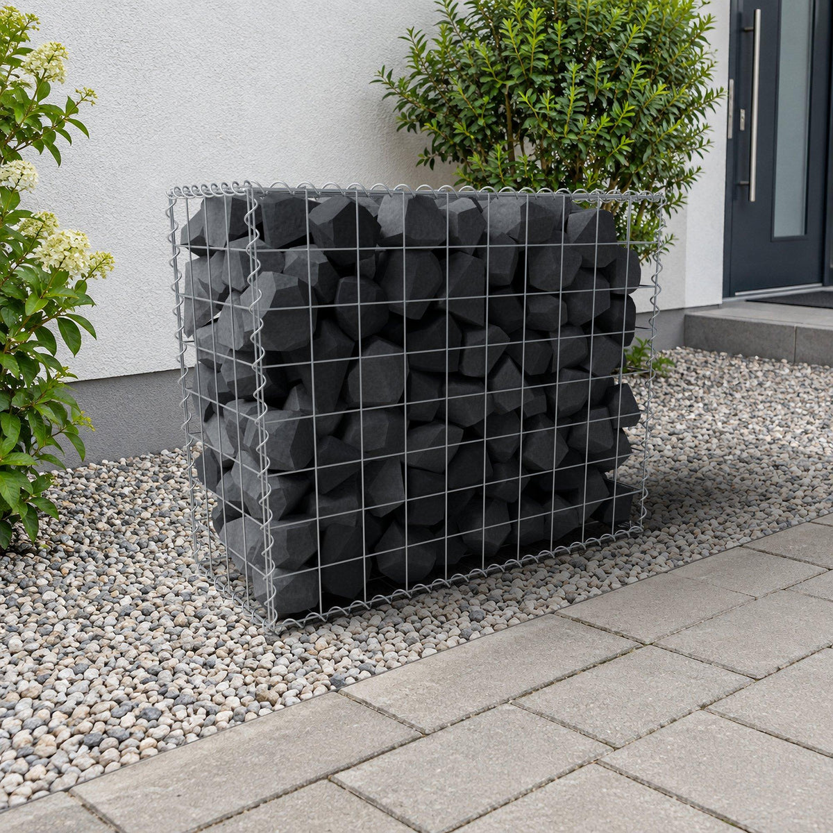 Gabione 100 cm x 80 cm x 40 cm (L x H x T), Maschenweite 10 cm x 10 cm, Spirale