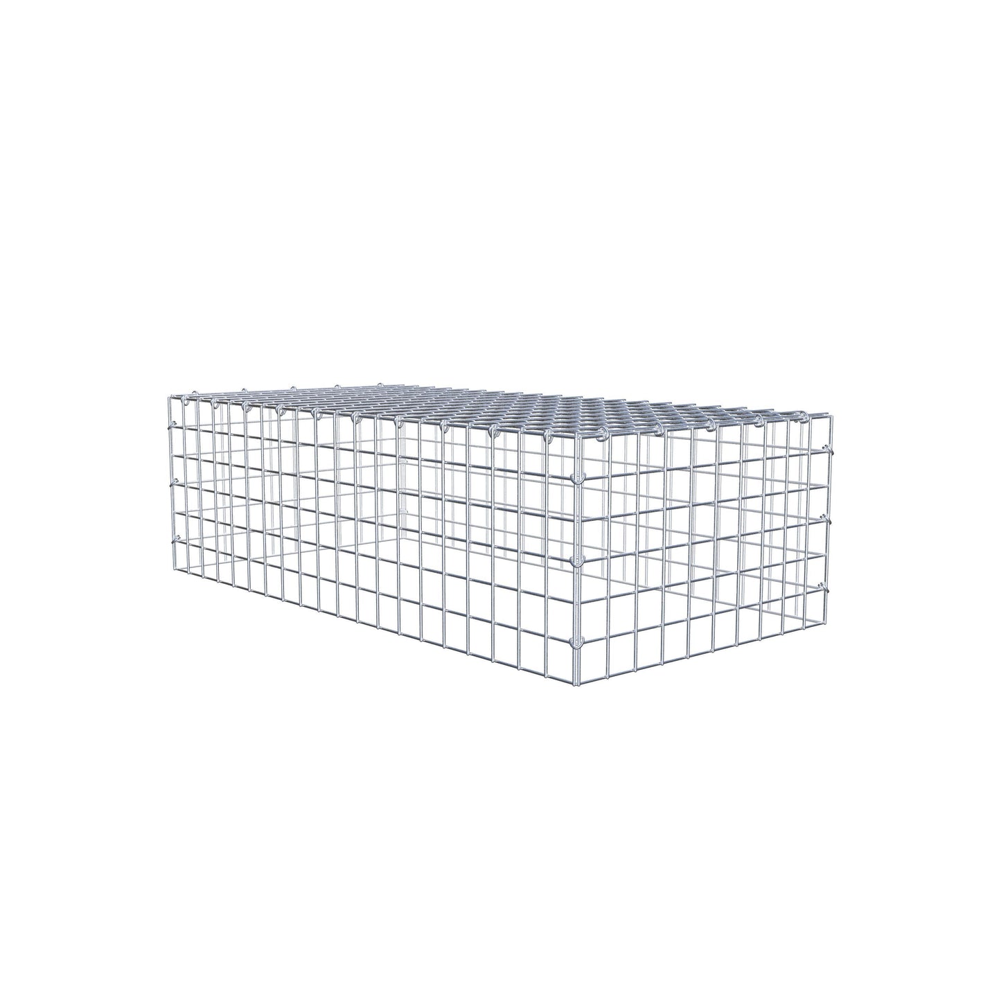 Gabbione aggiuntivo di tipo 3 100 cm x 30 cm x 50 cm (L x H x P), maglia 5 cm x 5 cm, anello a C