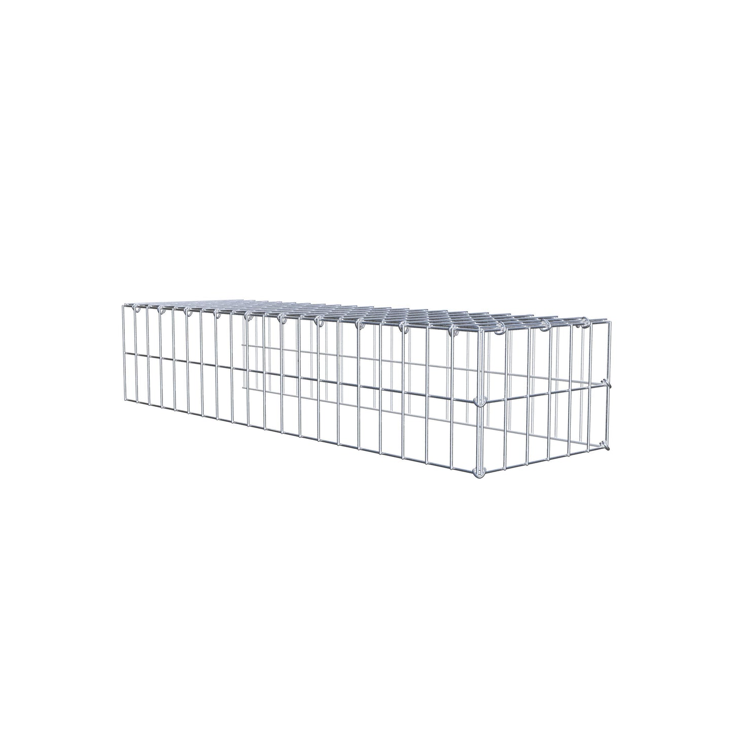 Bevestigbare schanskorf type 4 100 cm x 20 cm x 30 cm (L x H x D), maaswijdte 5 cm x 10 cm, C-ring