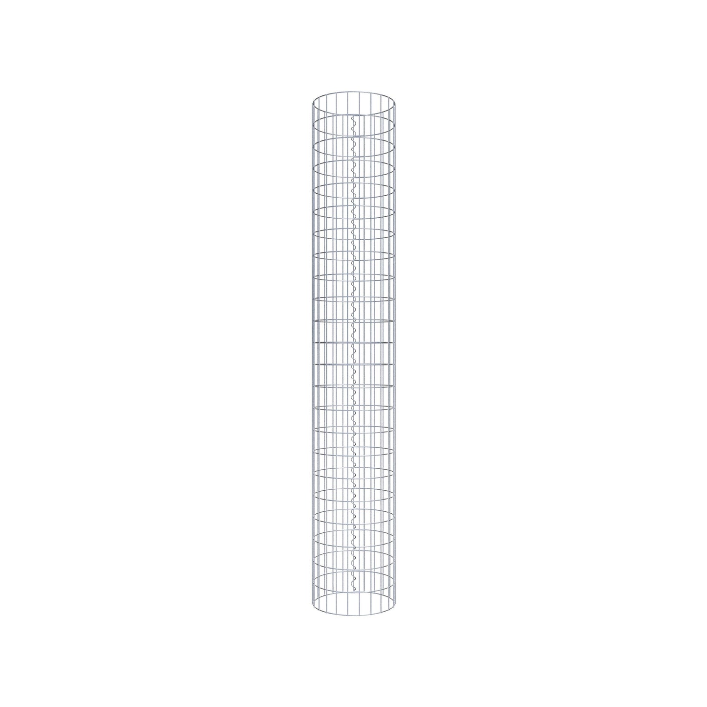 Gabion column around 37 cm diameter, 230 cm height, mesh size 5 cm x 10 cm