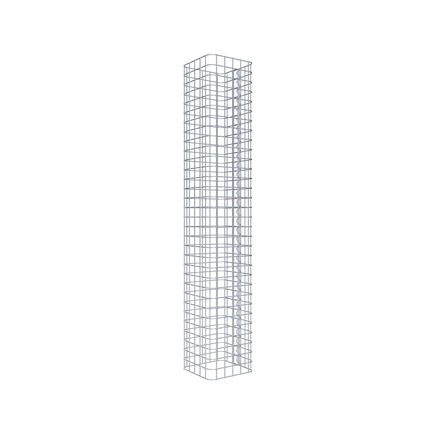 Gabionensäule eckig 27 cm x 27 cm, 160 cm Höhe, MW 5 cm x 5 cm