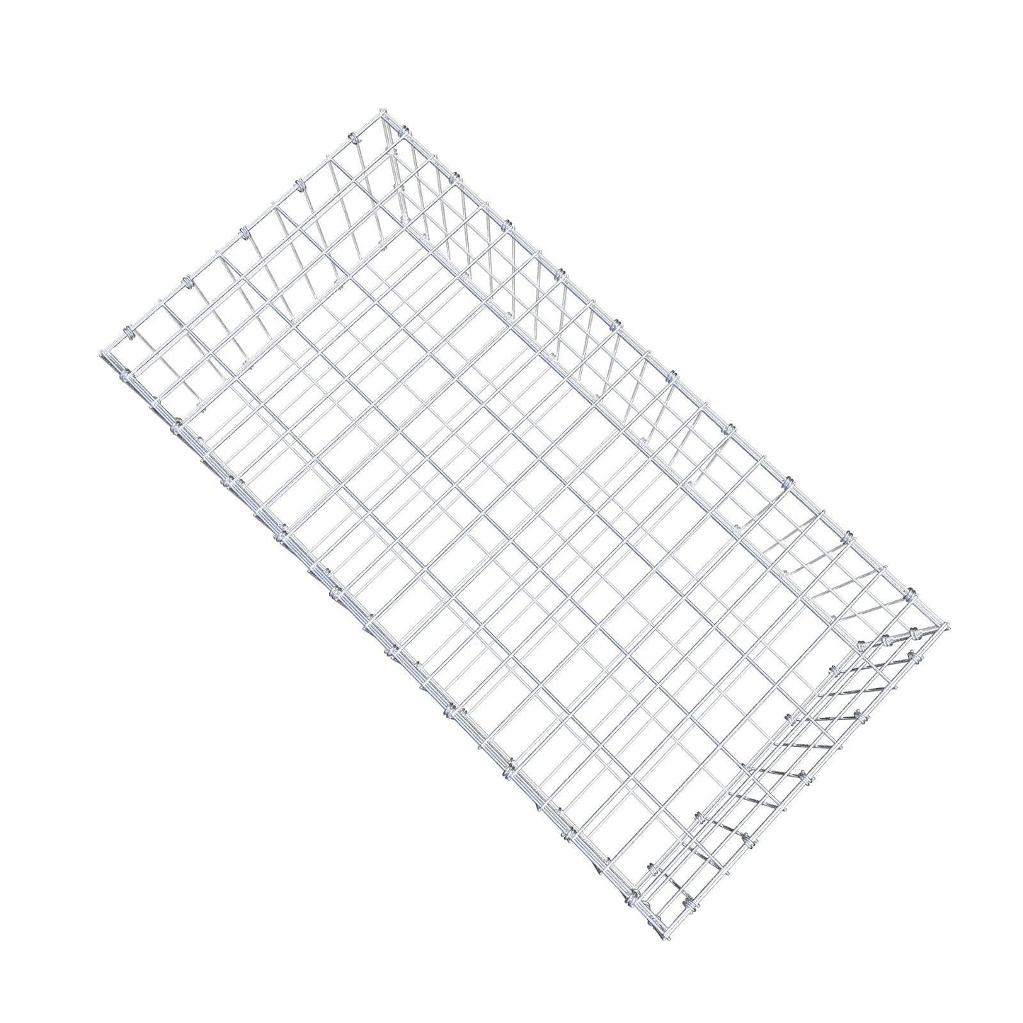 Gabion 100 cm x 30 cm x 50 cm (L x H x D), maskestørrelse 5 x 10 cm, spiralring