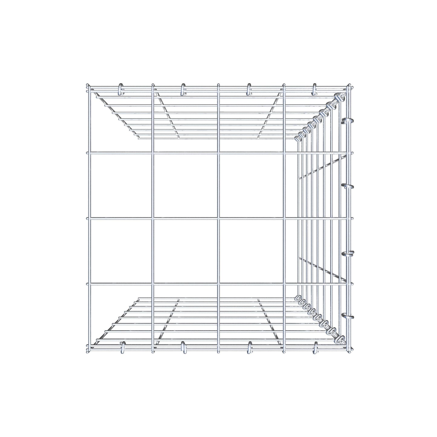 Gabião Tipo 4 80 cm x 40 cm x 40 cm (C x A x P), malhagem 10 cm x 10 cm, anel C