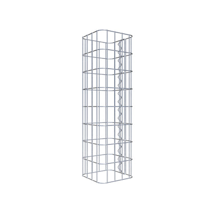 Schanskorfzuil, vierkant 22 cm x 22 cm, 80 cm hoog, MW 5 cm x 10 cm