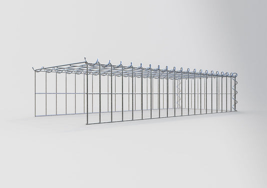 Gavión complementario tipo 4 100 cm x 20 cm x 40 cm (L x A x P), malla 5 cm x 10 cm, espiral