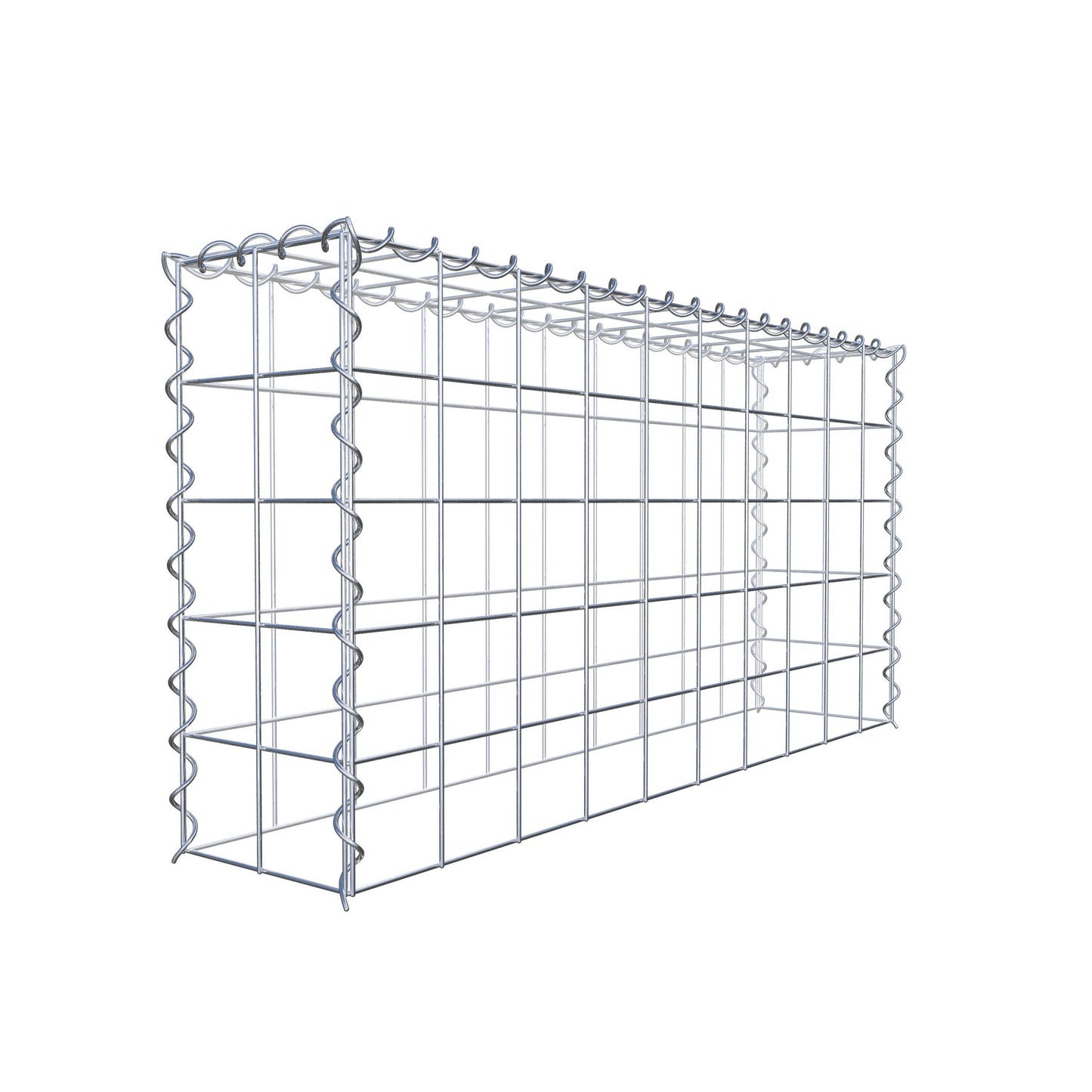 Opvokset gabion type 3 100 cm x 50 cm x 20 cm (L x H x D), maskestørrelse 10 cm x 10 cm, spiral