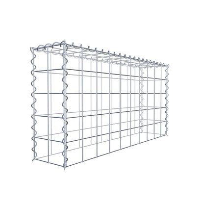 Opvokset gabion type 3 100 cm x 50 cm x 20 cm (L x H x D), maskestørrelse 10 cm x 10 cm, spiral