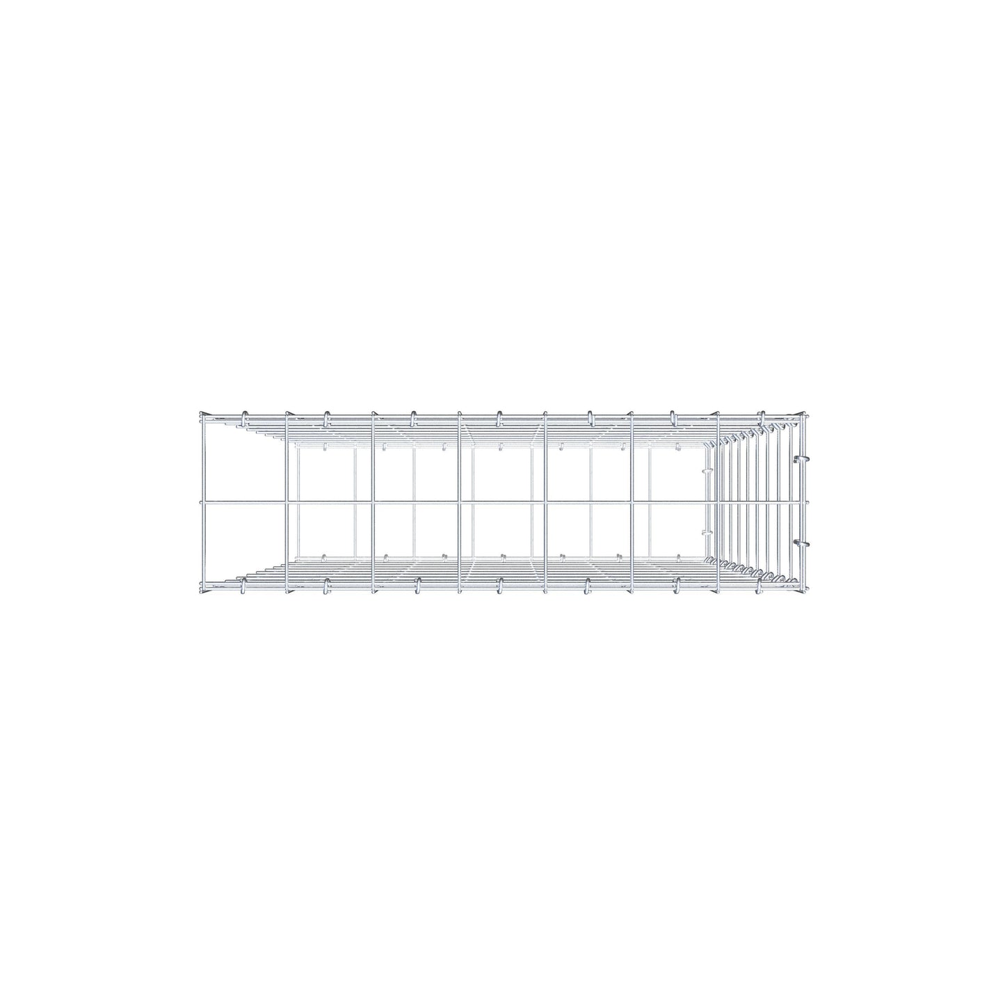Anbaugabione Typ 2 100 cm x 70 cm x 20 cm (L x H x T), Maschenweite 10 cm x 10 cm, C-Ring
