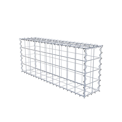 Gabione 100 cm x 40 cm x 20 cm (L x H x T), Maschenweite 10 cm x 10 cm, Spirale