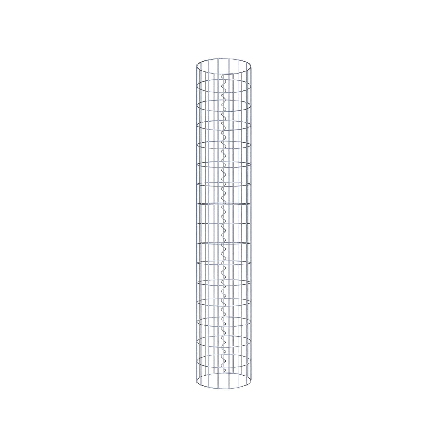 Coluna de gabião redonda 27 cm de diâmetro, 160 cm de altura, malhagem 5 cm x 10 cm