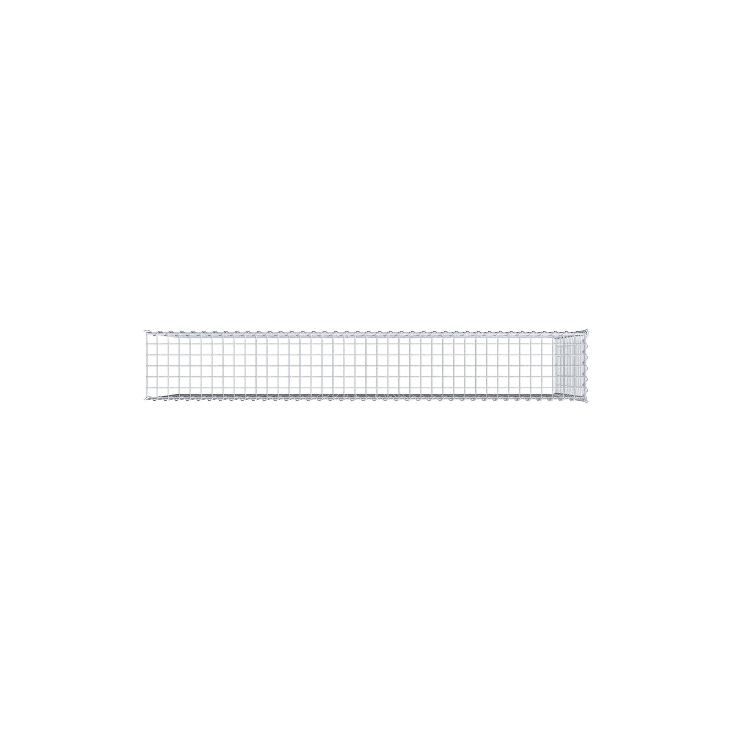 Opvokset gabion type 4 200 cm x 100 cm x 30 cm (L x H x D), maskestørrelse 5 cm x 5 cm, spiral