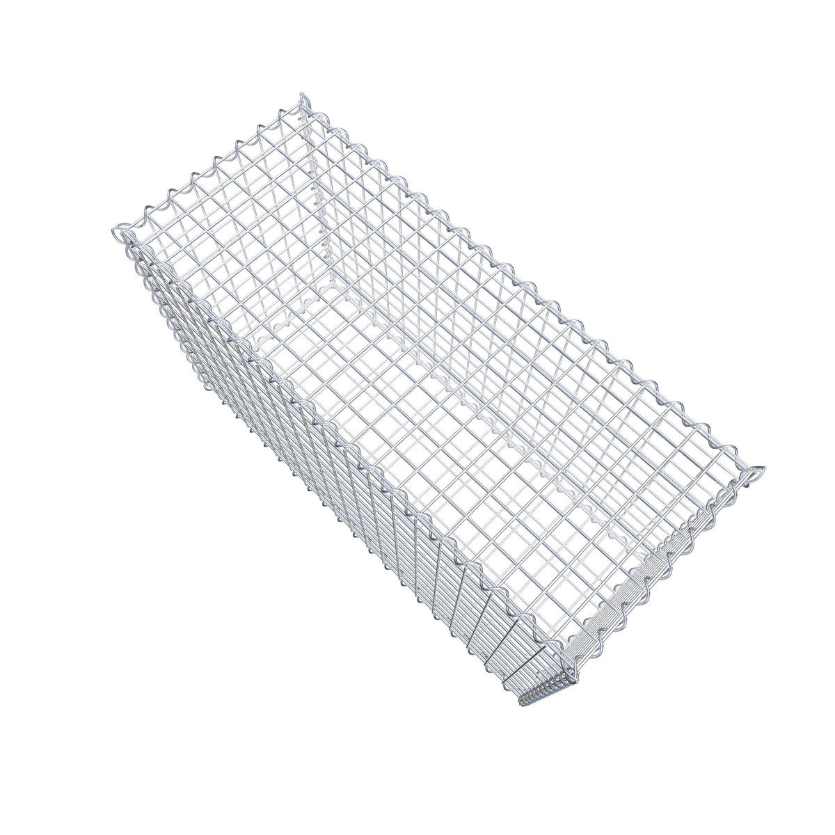 Gabion 100 cm x 60 cm x 40 cm (L x H x D), maskestørrelse 5 cm x 5 cm, spiral