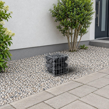 Gabião 30 cm x 30 cm x 30 cm (C x A x P), malhagem 5 cm x 10 cm, espiral