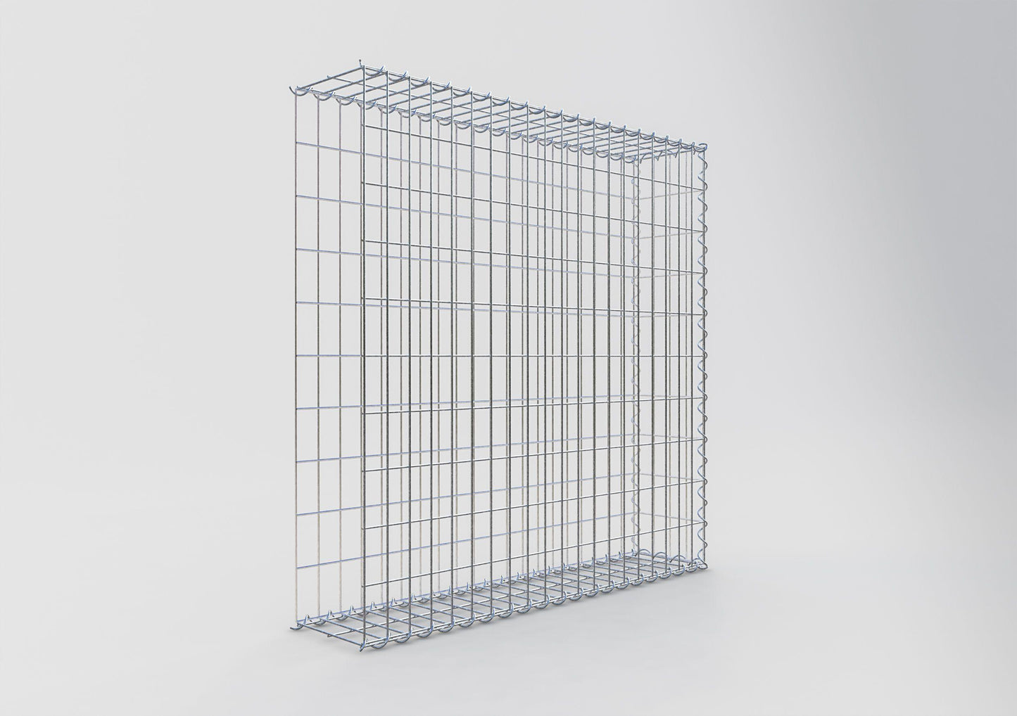 Extra gabion typ 2 100 cm x 100 cm x 20 cm (L x H x D), maskstorlek 5 cm x 10 cm, spiral