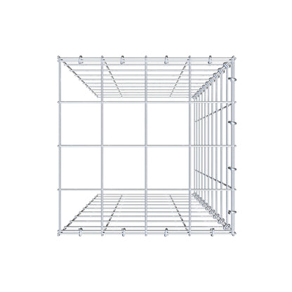 Monteret gabion type 4 100 cm x 40 cm x 40 cm (L x H x D), maskestørrelse 10 cm x 10 cm, C-ring
