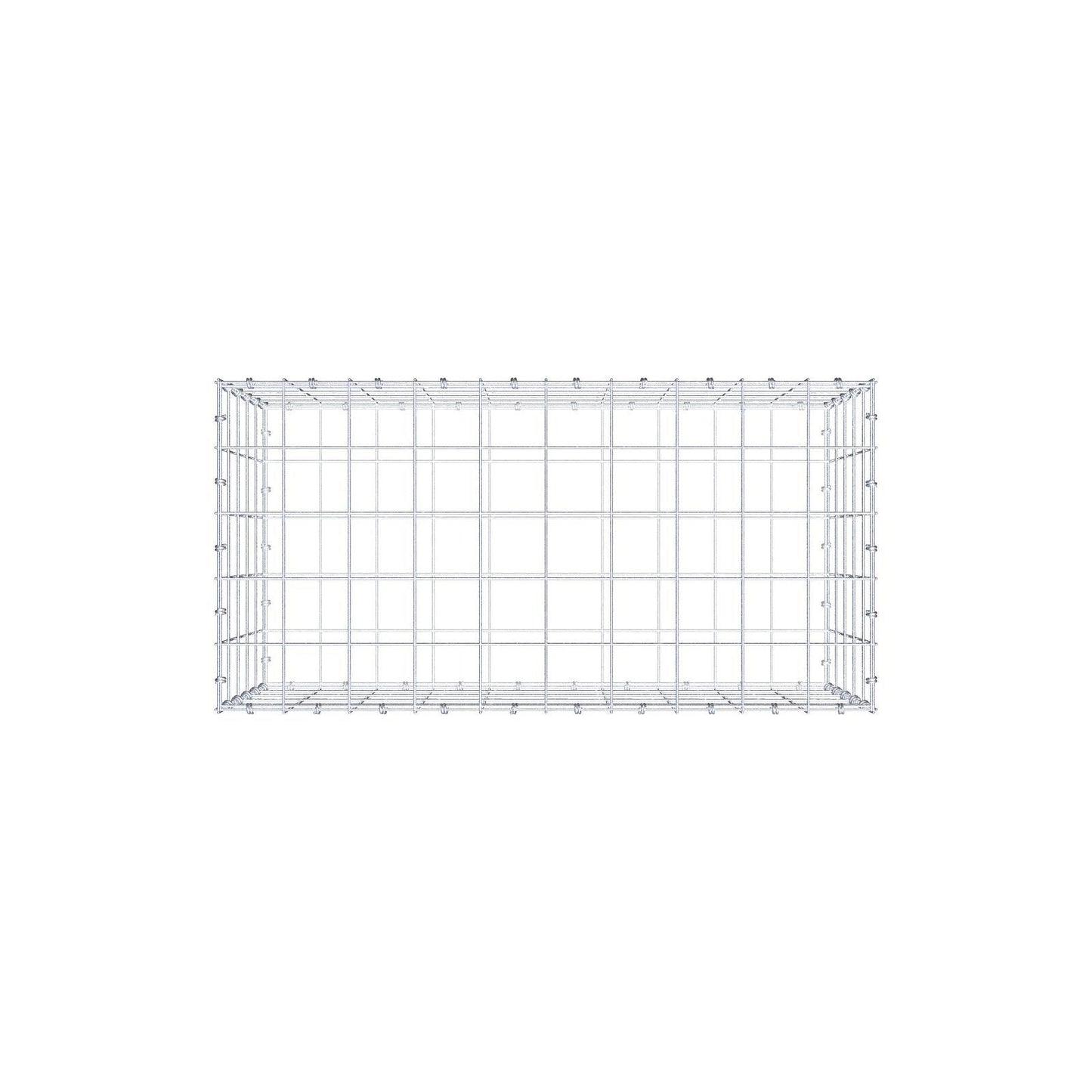 Gabione 100 cm x 50 cm x 50 cm (L x H x T), Maschenweite 10 x 10 cm, Spiralring