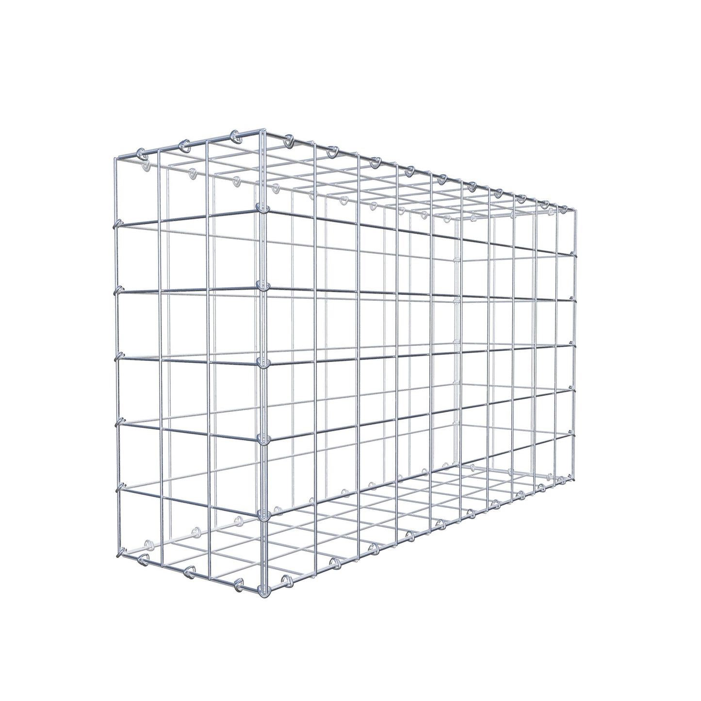 Gabione 100 cm x 60 cm x 30 cm (L x H x T), Maschenweite 10 cm x 10 cm, C-Ring