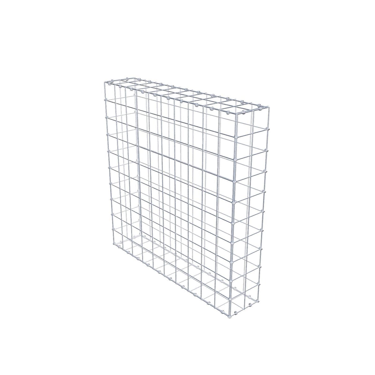 Gabione 100 cm x 100 cm x 20 cm (L x H x T), Maschenweite 10 x 10 cm, Spiralring