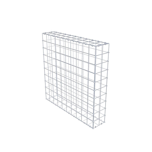 Gabione 100 cm x 100 cm x 20 cm (L x H x T), Maschenweite 10 x 10 cm, Spiralring