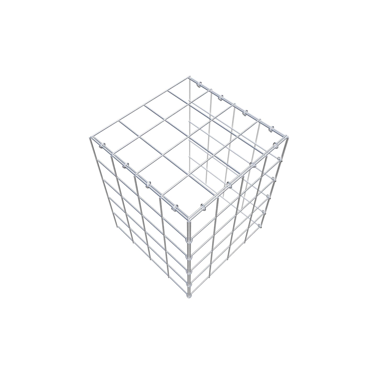 Mounted gabion type 4 50 cm x 40 cm x 40 cm (L x H x D), mesh size 10 cm x 10 cm, C-ring