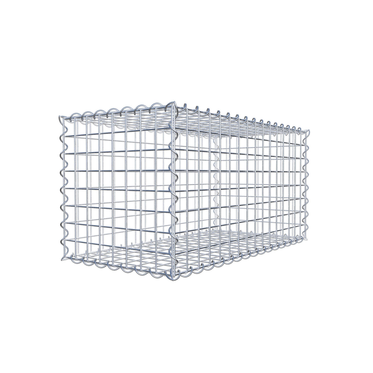 Gabion 80 cm x 40 cm x 40 cm (L x H x D), maskestørrelse 5 cm x 5 cm, spiral