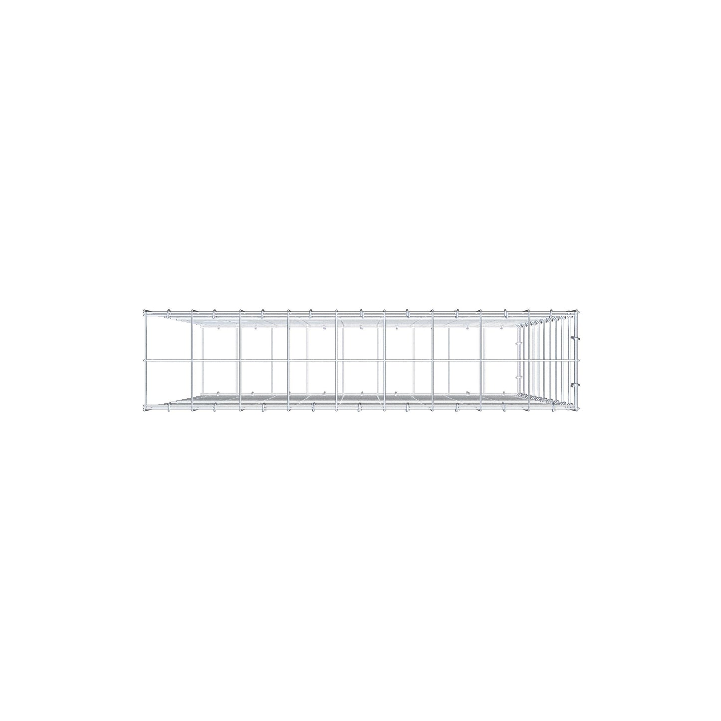 Fourche rapportée type 2 100 cm x 90 cm x 20 cm (L x H x P), mailles 10 cm x 10 cm, anneau en C