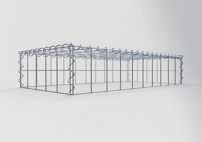 Opvokset gabion type 3 100 cm x 20 cm x 50 cm (L x H x D), maskestørrelse 10 cm x 10 cm, spiral