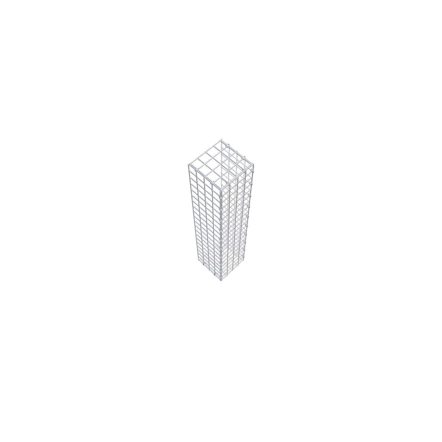 Mounted gabion type 2 100 cm x 20 cm x 20 cm (L x H x D), mesh size 5 cm x 5 cm, C-ring