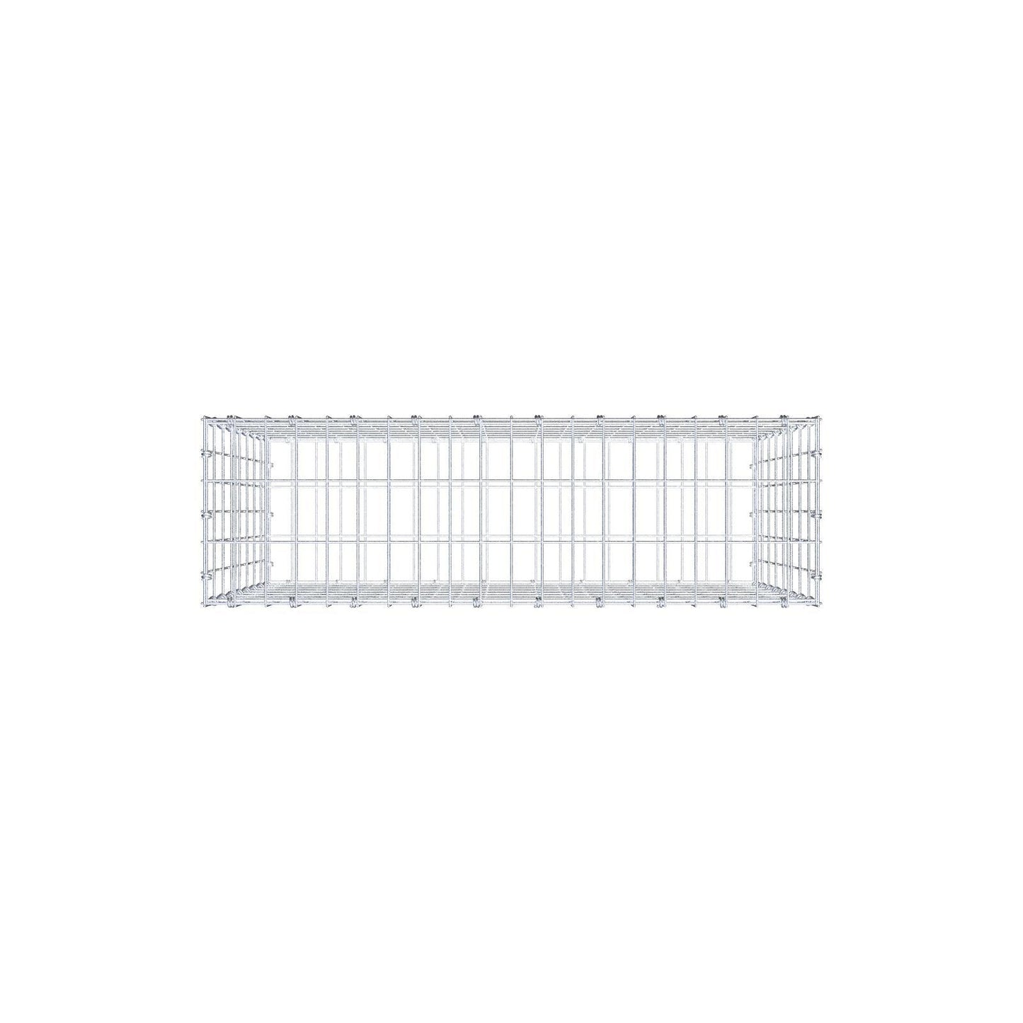 Gabion 100 cm x 80 cm x 30 cm (L x H x D), maskestørrelse 5 x 10 cm, spiralring