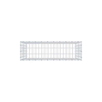 Gabion 100 cm x 80 cm x 30 cm (L x H x D), maskestørrelse 5 x 10 cm, spiralring