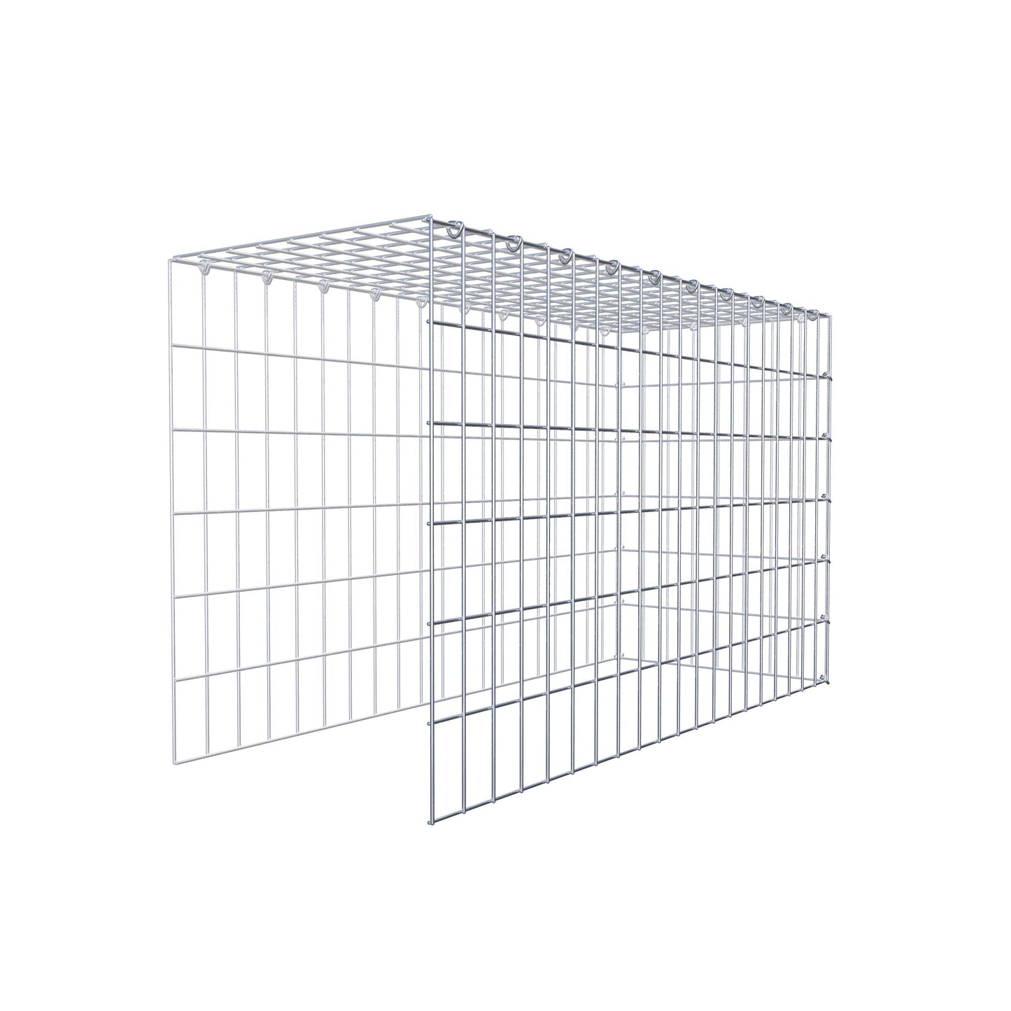 Fourche rapportée type 4 100 cm x 60 cm x 40 cm (L x H x P), mailles 5 cm x 10 cm, anneau C
