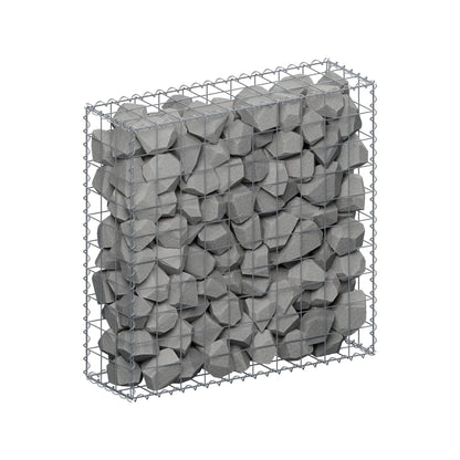 Gabione 100 cm x 100 cm x 30 cm (L x H x T), Maschenweite 10 cm x 10 cm, Spirale