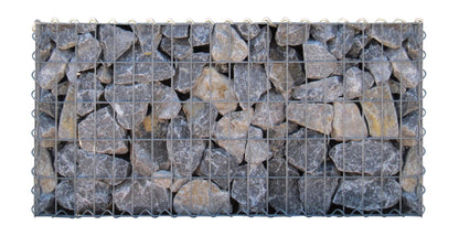 Gabião 200 cm x 100 cm x 50 cm (C x A x P), malhagem 5 cm x 10 cm, espiral