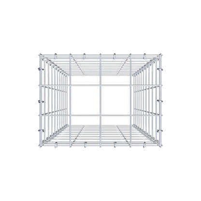 Anbaugabione Typ 3 100 cm x 40 cm x 30 cm (L x H x T), Maschenweite 10 cm x 10 cm, C-Ring
