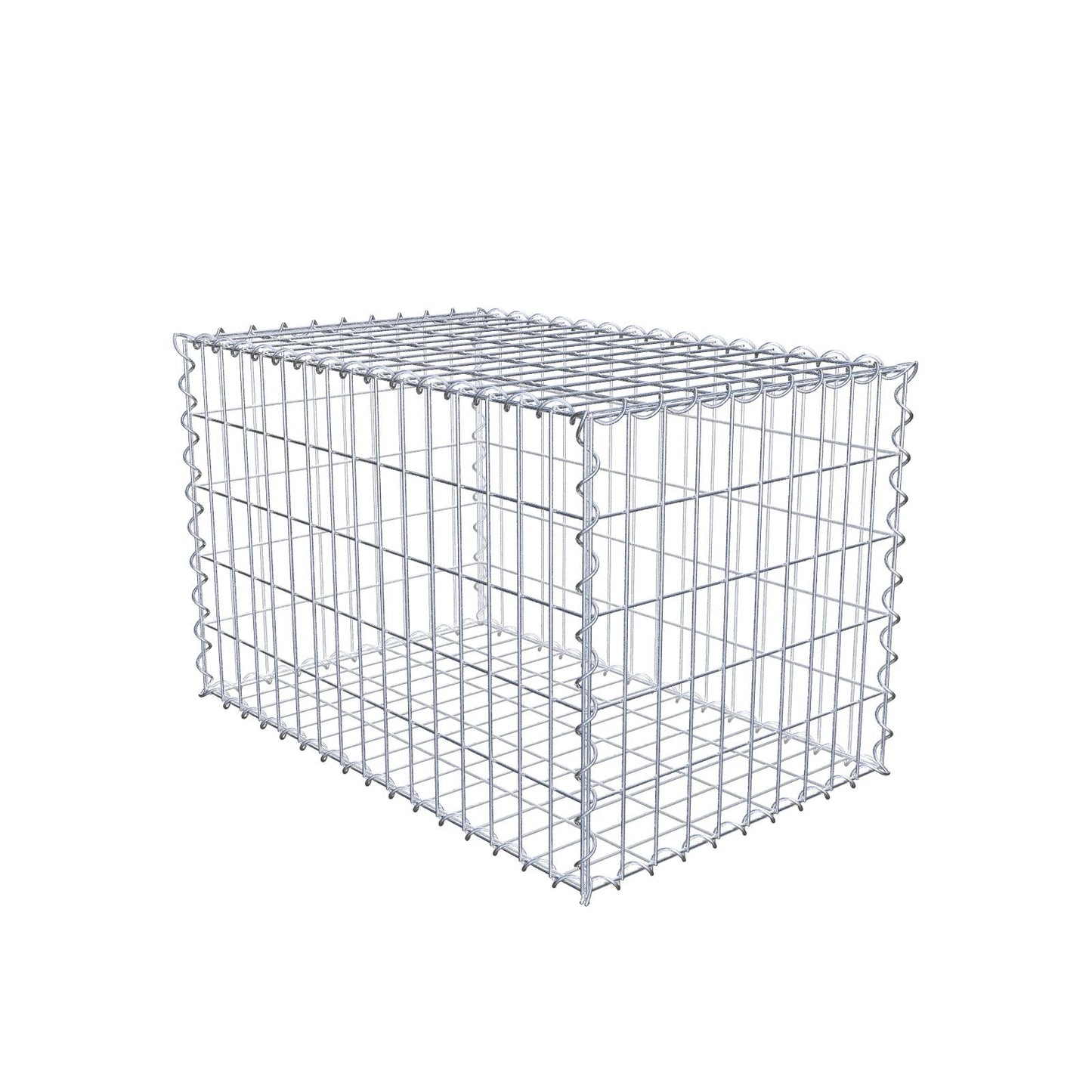 Gabione 80 cm x 50 cm x 50 cm (L x H x T), Maschenweite 5 cm x 10 cm, Spirale