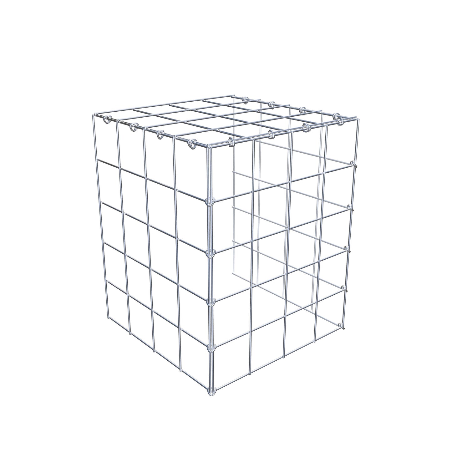 Mounted gabion type 4 50 cm x 40 cm x 40 cm (L x H x D), mesh size 10 cm x 10 cm, C-ring