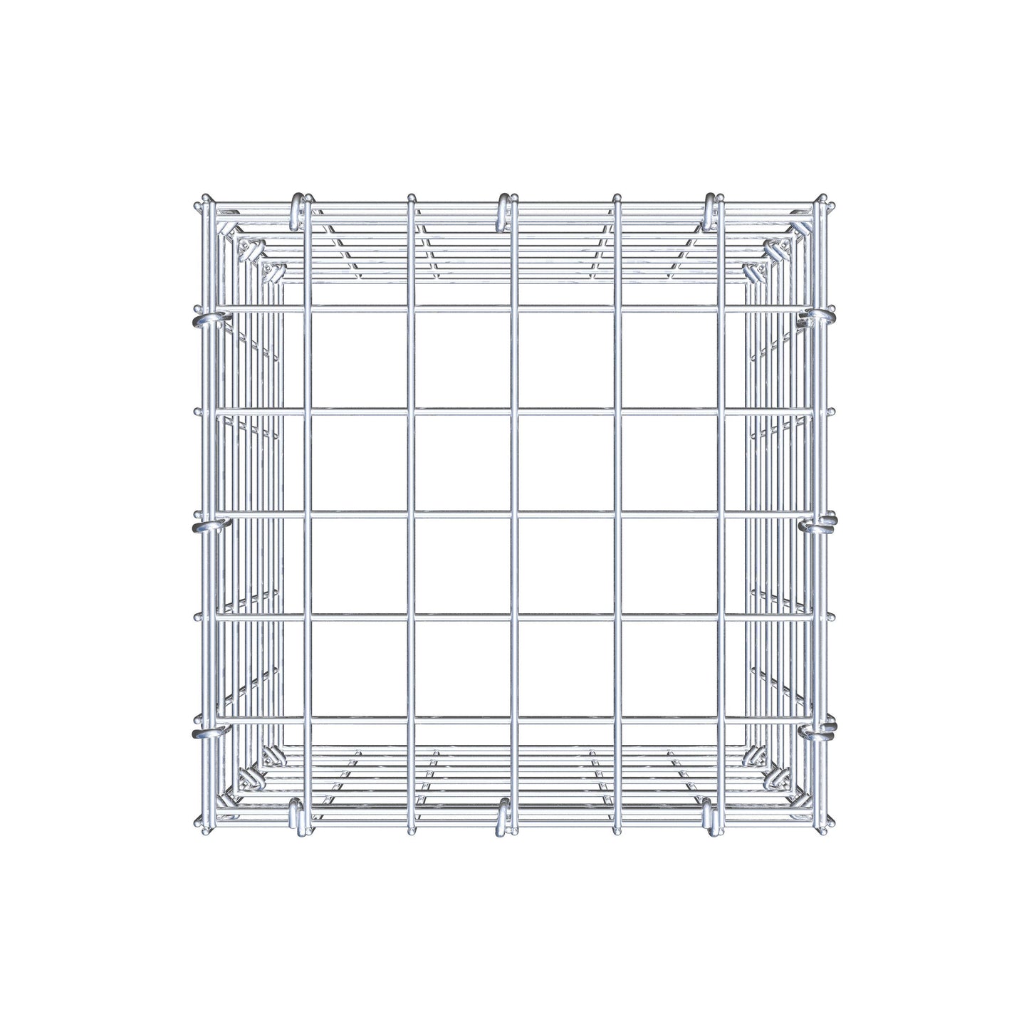 Fourche rapportée type 3 30 cm x 30 cm x 30 cm (L x H x P), maille 5 cm x 5 cm, anneau en C