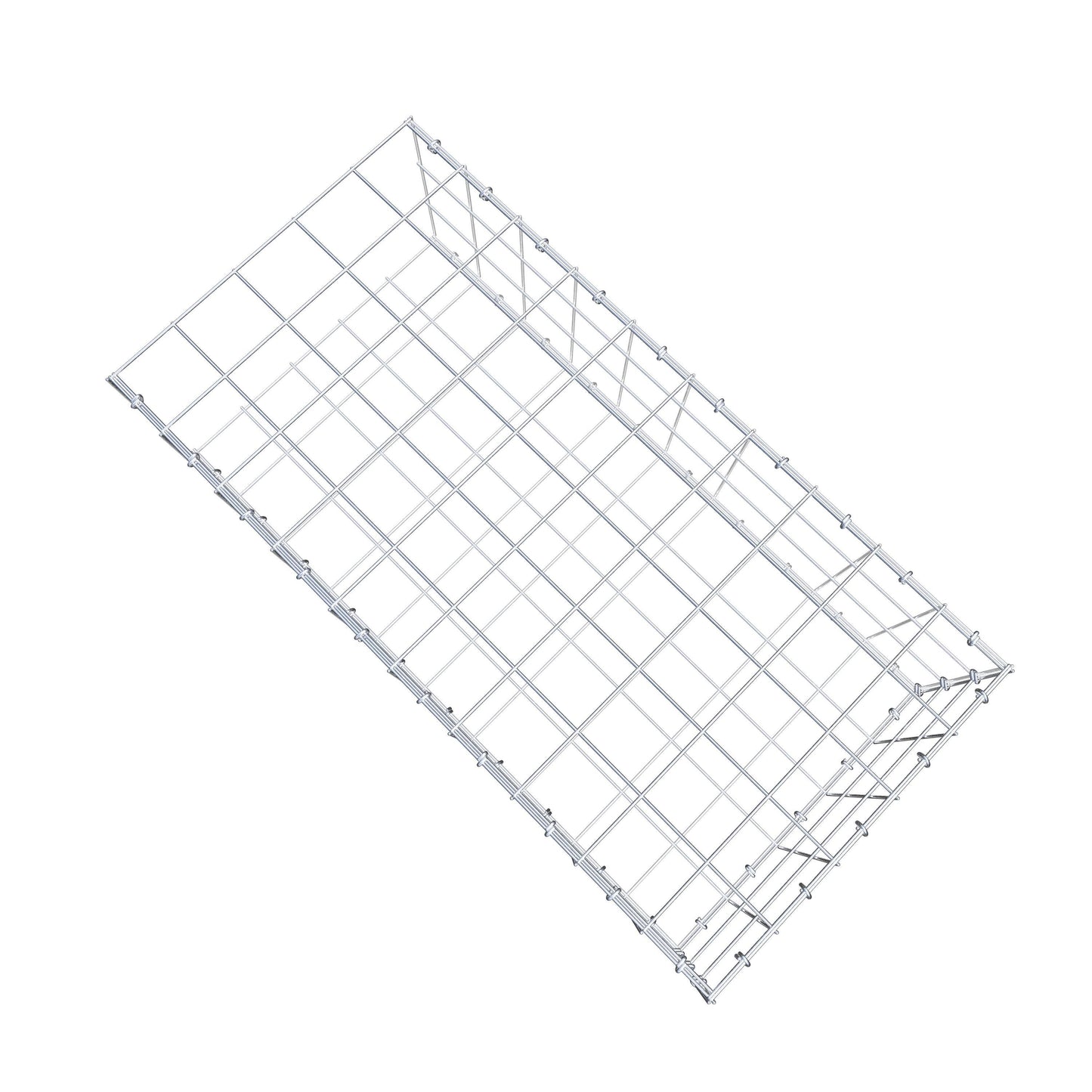 Type 2 oplegkorf 100 cm x 30 cm x 50 cm (L x H x D), maaswijdte 10 cm x 10 cm, C-ring