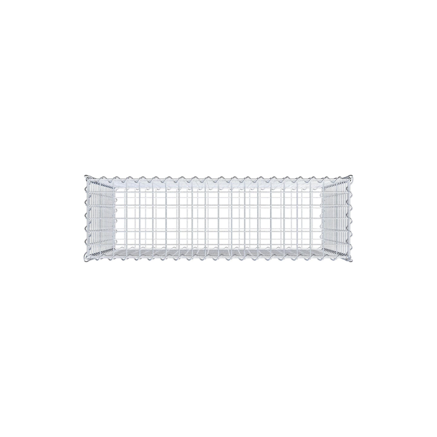 Gavión 100 cm x 80 cm x 30 cm (largo x alto x profundidad), tamaño de malla 5 cm x 5 cm, espiral