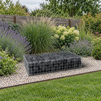 Gabion 100 cm x 20 cm x 50 cm (L x H x D), mesh size 5 cm x 5 cm, spiral