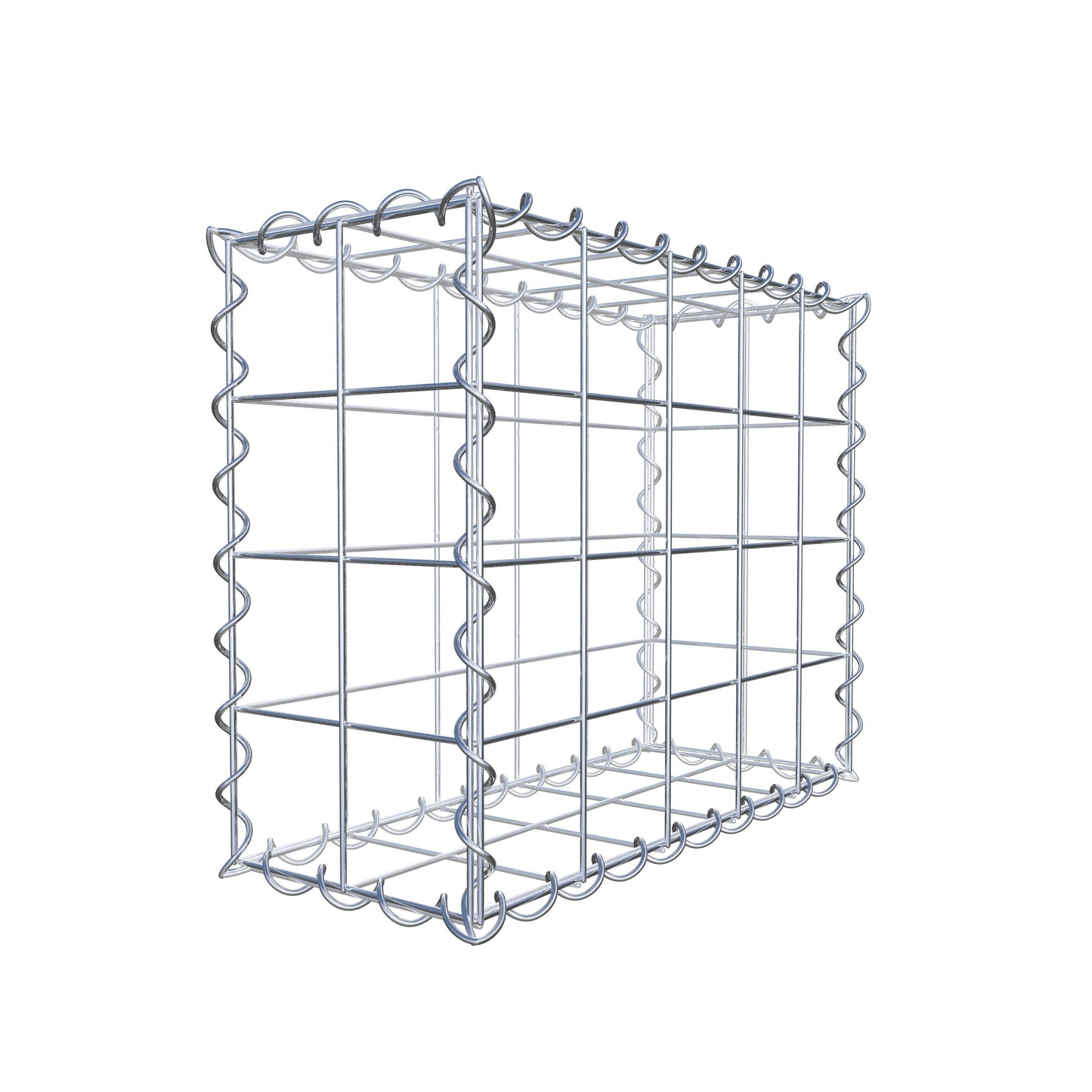 Gabion 50 cm x 40 cm x 20 cm (L x H x D), maskestørrelse 10 cm x 10 cm, spiral
