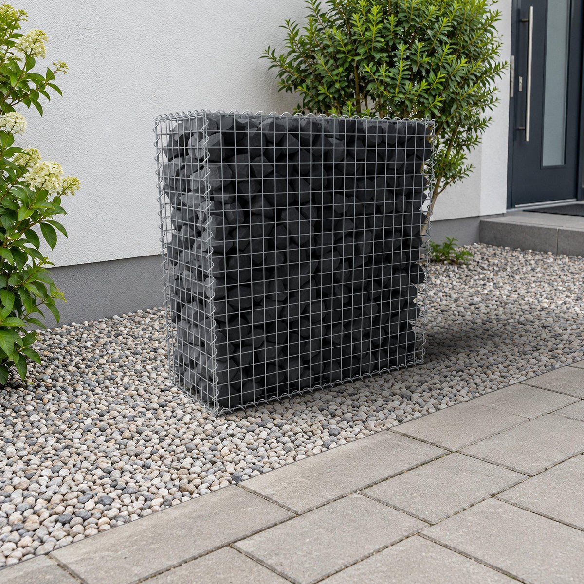 Gabion 100 cm x 100 cm x 40 cm (L x H x D), maskestørrelse 5 cm x 5 cm, spiral