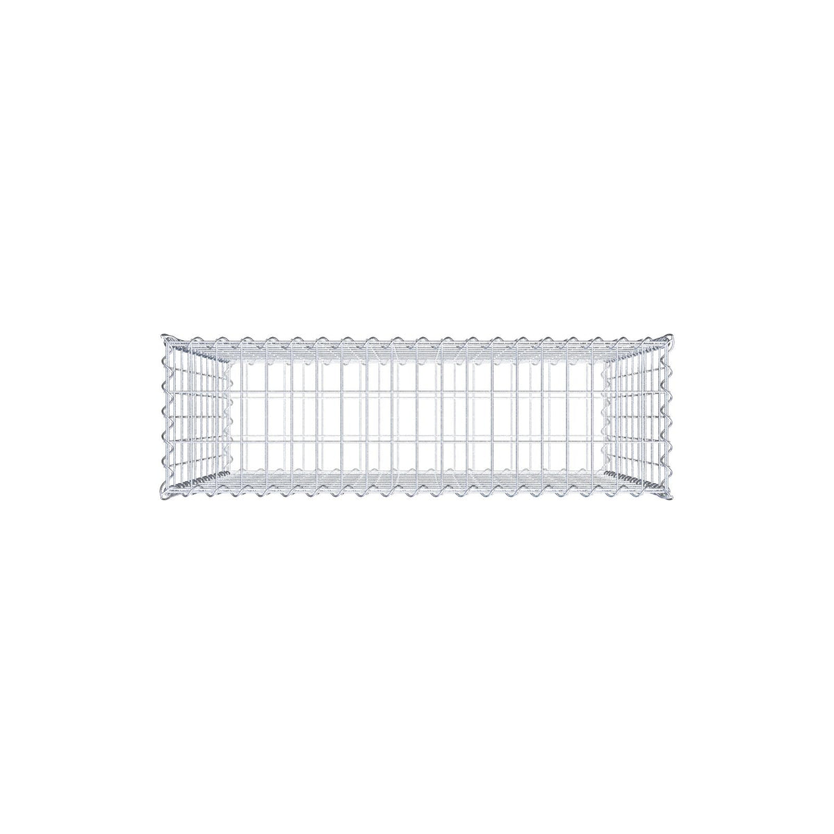 Gabione 100 cm x 100 cm x 30 cm (L x H x T), Maschenweite 5 cm x 10 cm, Spirale