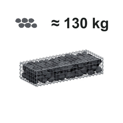 Gabion 100 cm x 20 cm x 40 cm (L x H x D), mesh size 5 cm x 5 cm, spiral
