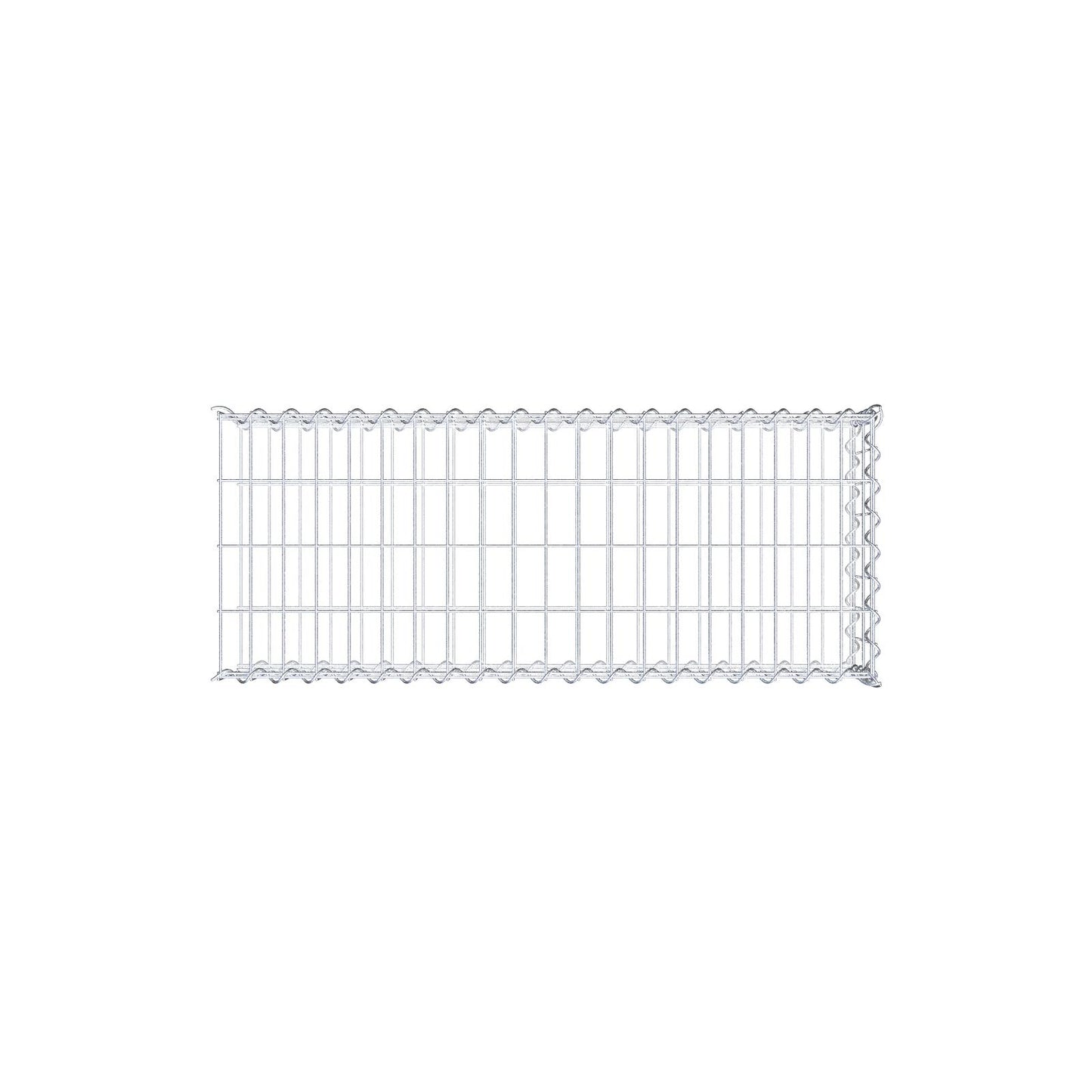 Opvokset gabion type 2 100 cm x 20 cm x 40 cm (L x H x D), maskestørrelse 5 cm x 10 cm, spiral