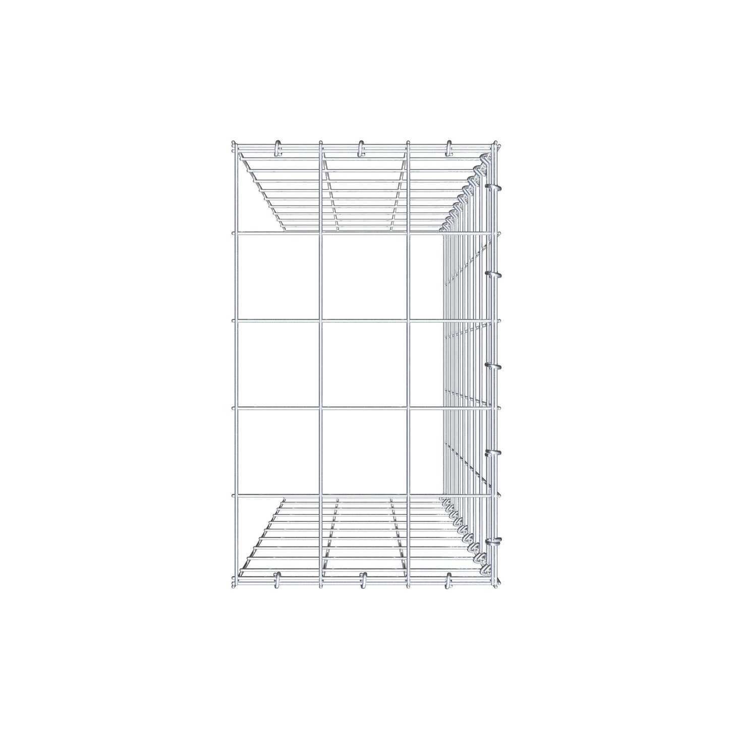 Extra gabion typ 4 100 cm x 30 cm x 50 cm (L x H x D), maskstorlek 10 cm x 10 cm, C-ring