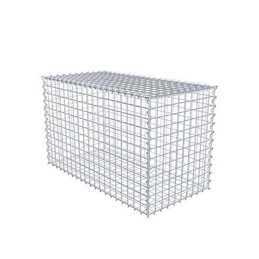 Schanskorf 100 cm x 60 cm x 50 cm (L x H x D), maaswijdte 5 cm x 5 cm, spiraalvormig